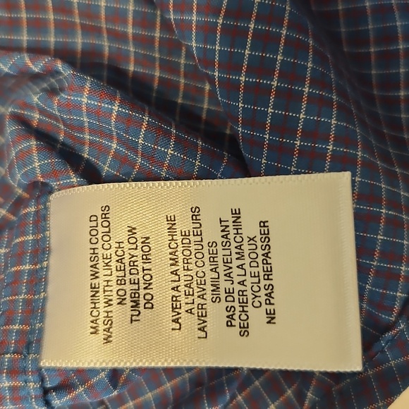 Exofficio Men's Navy Plaid Button Down Shirt XXL - Picture 3 of 7